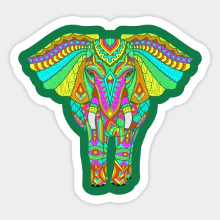 Colorful Elephant Sticker